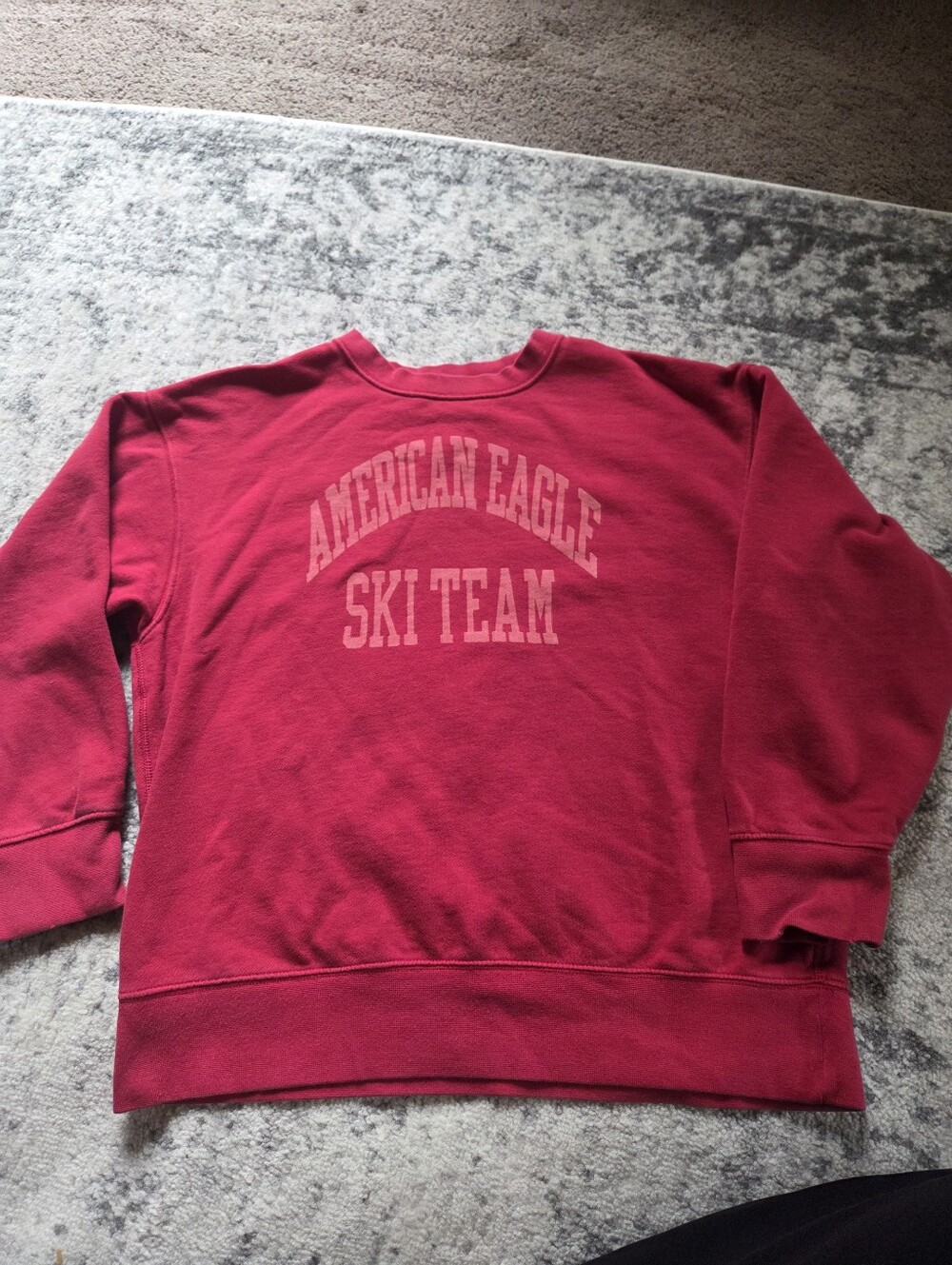 American Eagle Ski Team Crewneck Sweatshirt Red Size Small